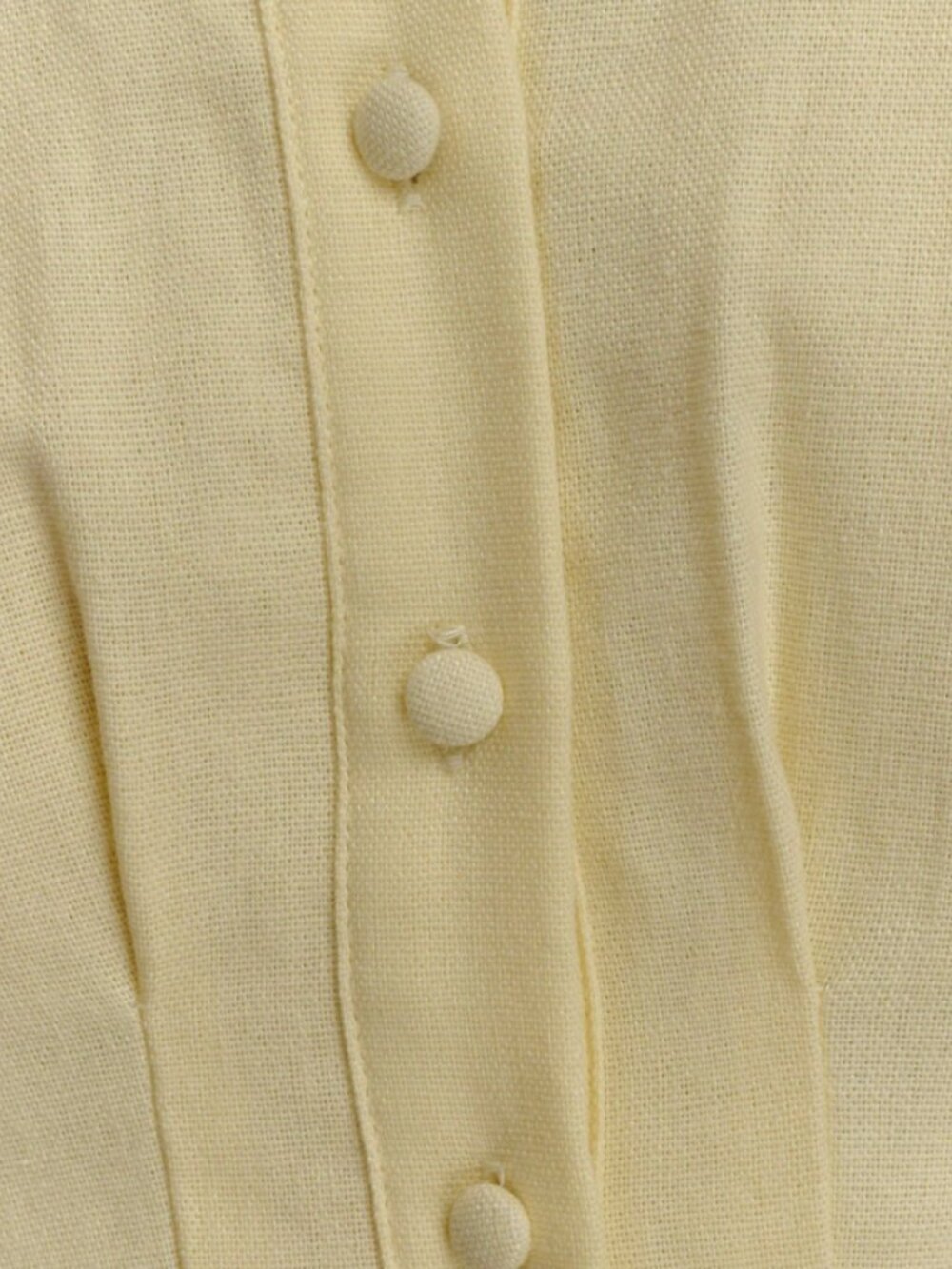Meshki NWT Aysha Buttoned Linen Mini Dress - Lemon, L - Picture 3 of 15